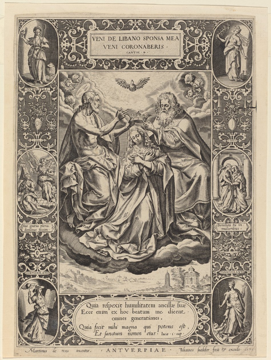 Le Couronnement de la Vierge, 1576 - Johann Sadeler I