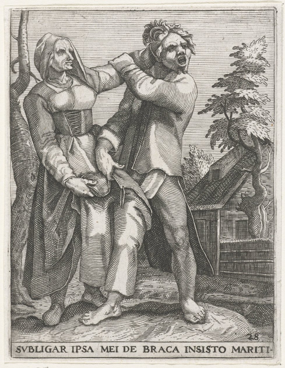 Lutte pour le pantalon - Johann Theodor de Bry