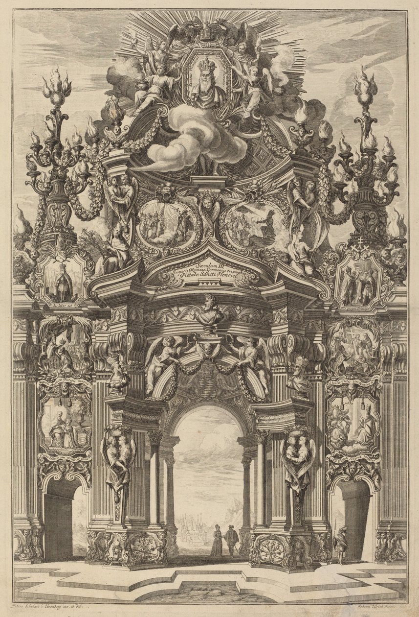Arc de triomphe pour Henri II - Johann Ulrich Kraus, after Peter Schubert von Ehrenberg