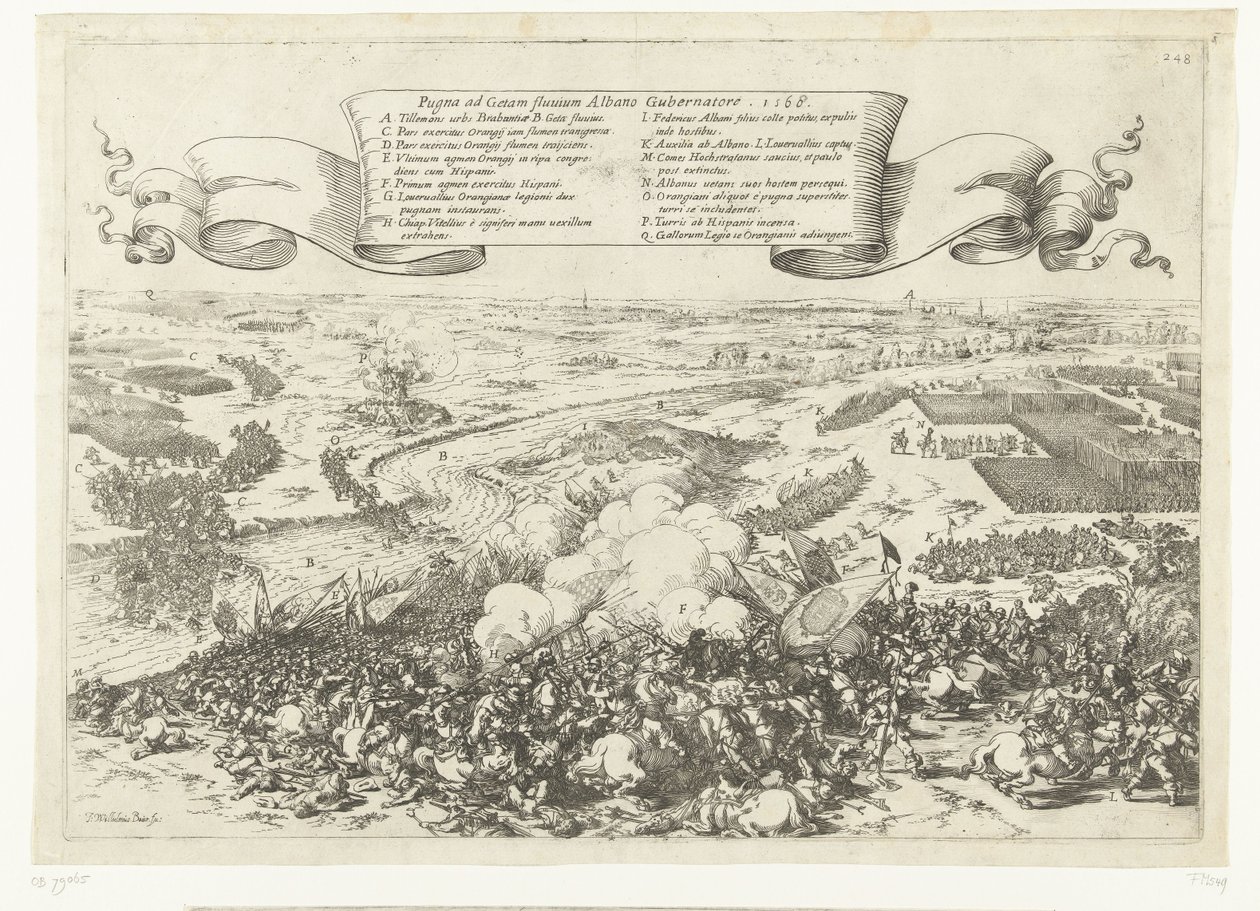 Bataille sur la rivière Gete, 1568 - Johann Wilhelm Baur