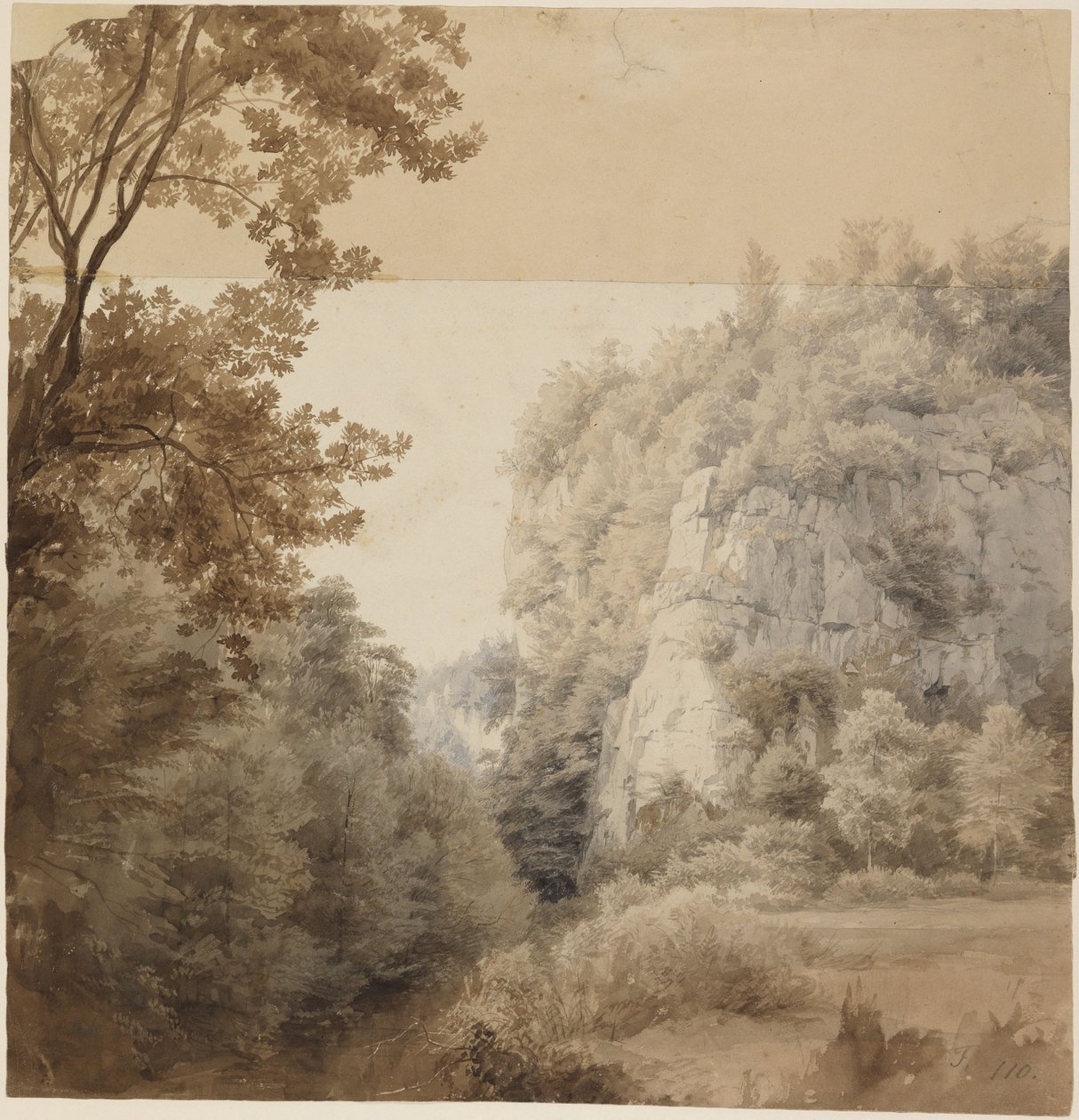 Le Rabenstein dans la vallée de Neander près de Düsseldorf - Johann Wilhelm Schirmer