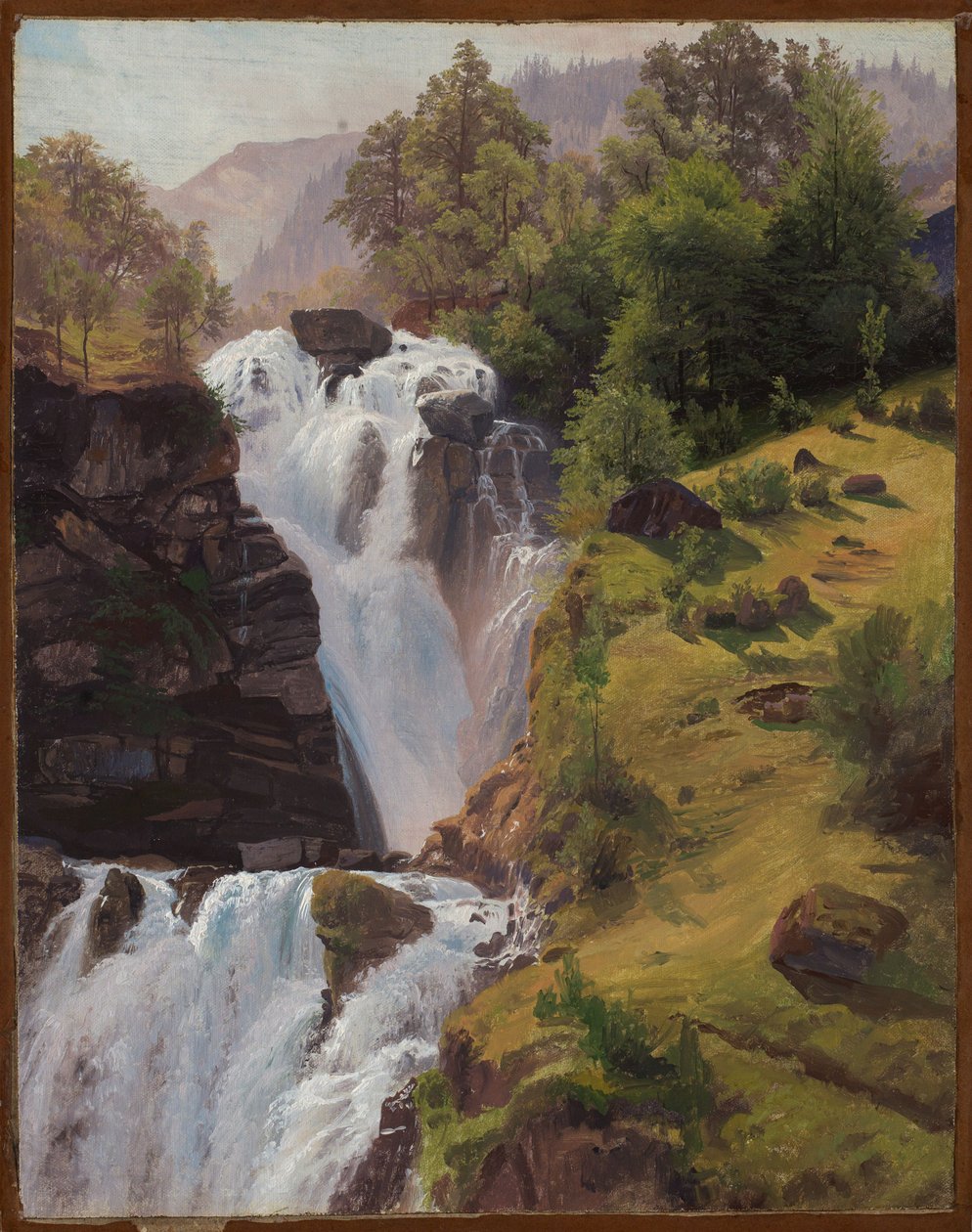 Les chutes de Reichenbach près de Meiringen - Johann Wilhelm Schirmer