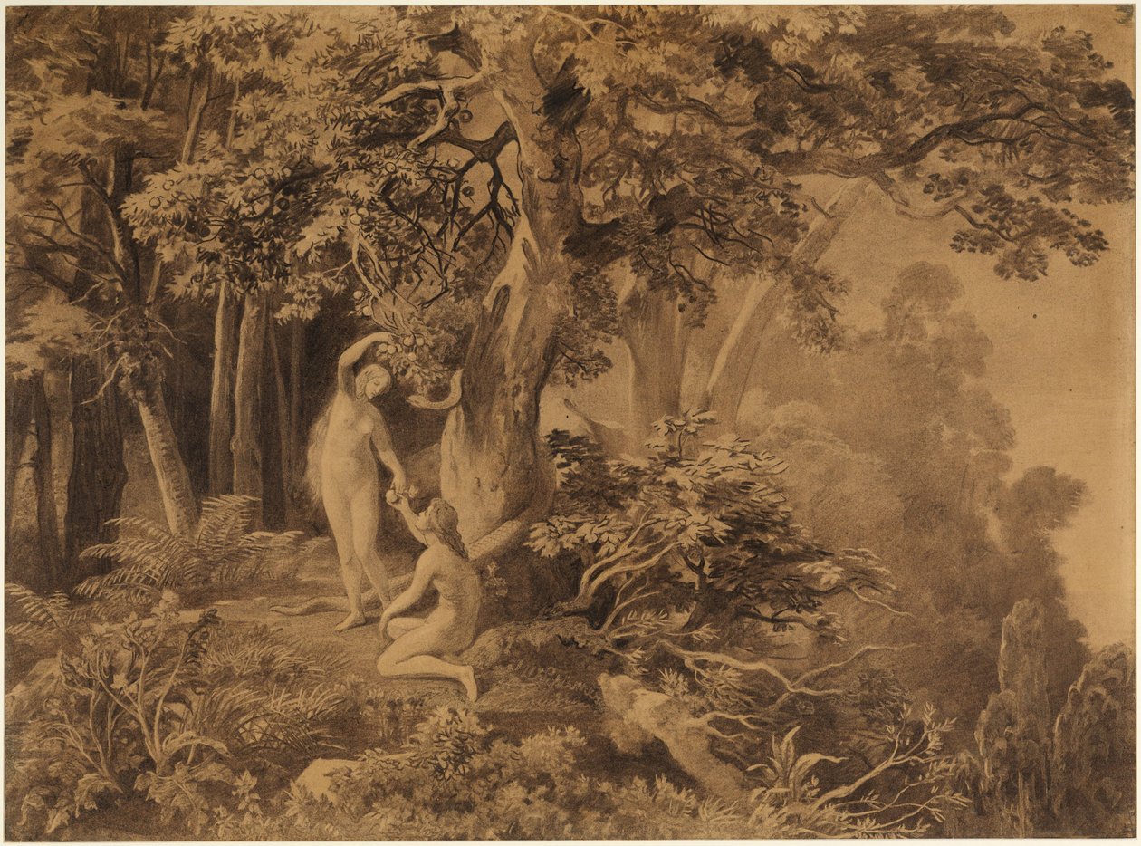 La chute (Genèse 3, 6) - Johann Wilhelm Schirmer