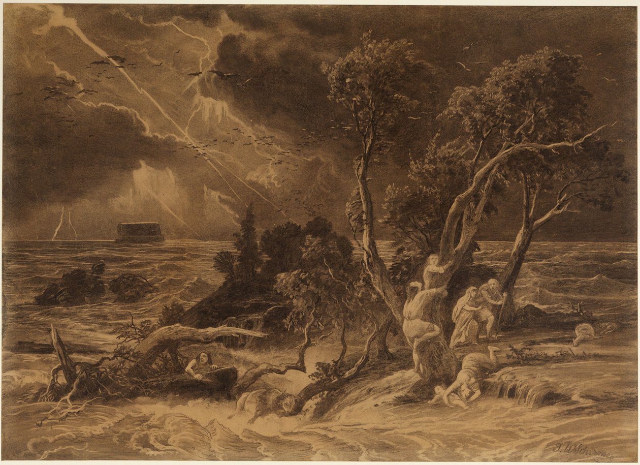 Le déluge (Genèse 7, 23) - Johann Wilhelm Schirmer
