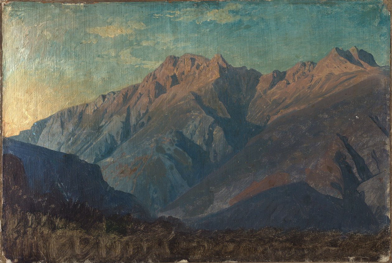 Massif rocheux (probablement) dans les Grisons - Johann Wilhelm Schirmer