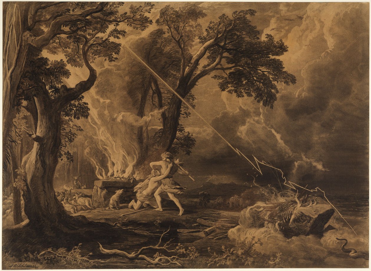 Caïn tue Abel (Genèse 4, 8) - Johann Wilhelm Schirmer