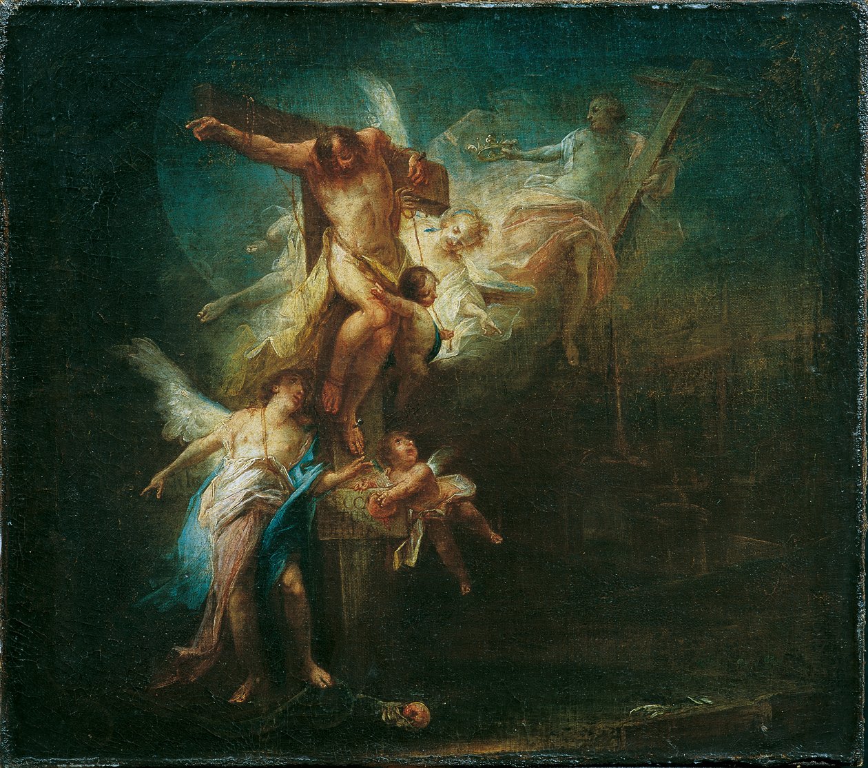 Christ emmène le bon larron au ciel - Johann Wolfgang Baumgartner