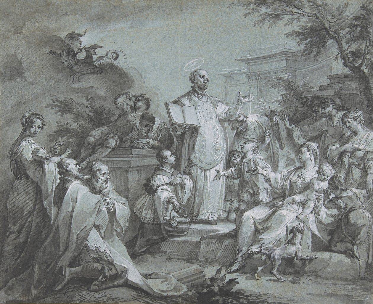 Saint Ignace de Loyola prêchant - Johann Wolfgang Baumgartner