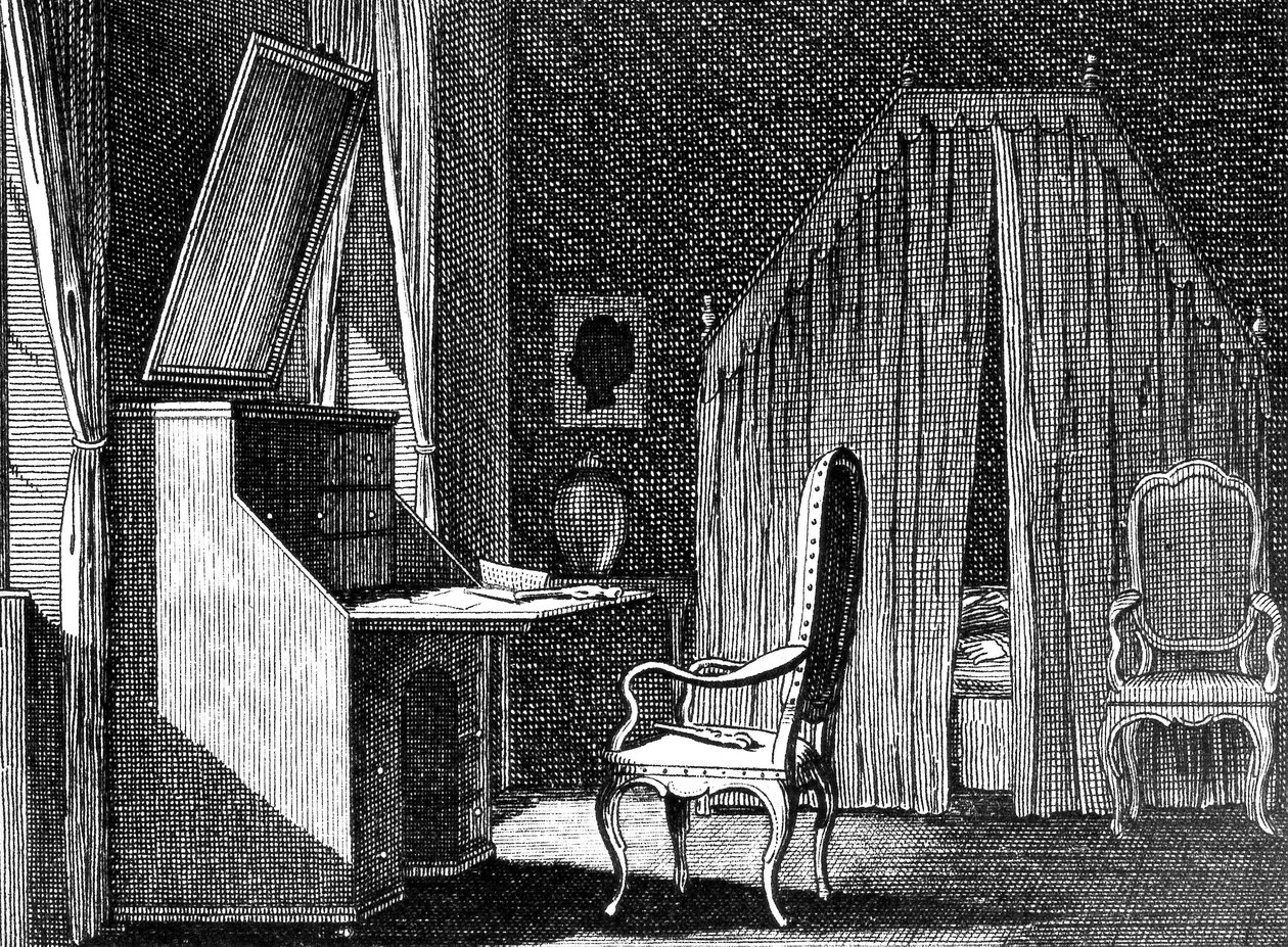 Chambre de Werther, illustration de Daniel Chodowiecki, gravure inspirée par Les Souffrances du jeune Werther de Johann Wolfgang von Goethe - Johann Wolfgang von Goethe