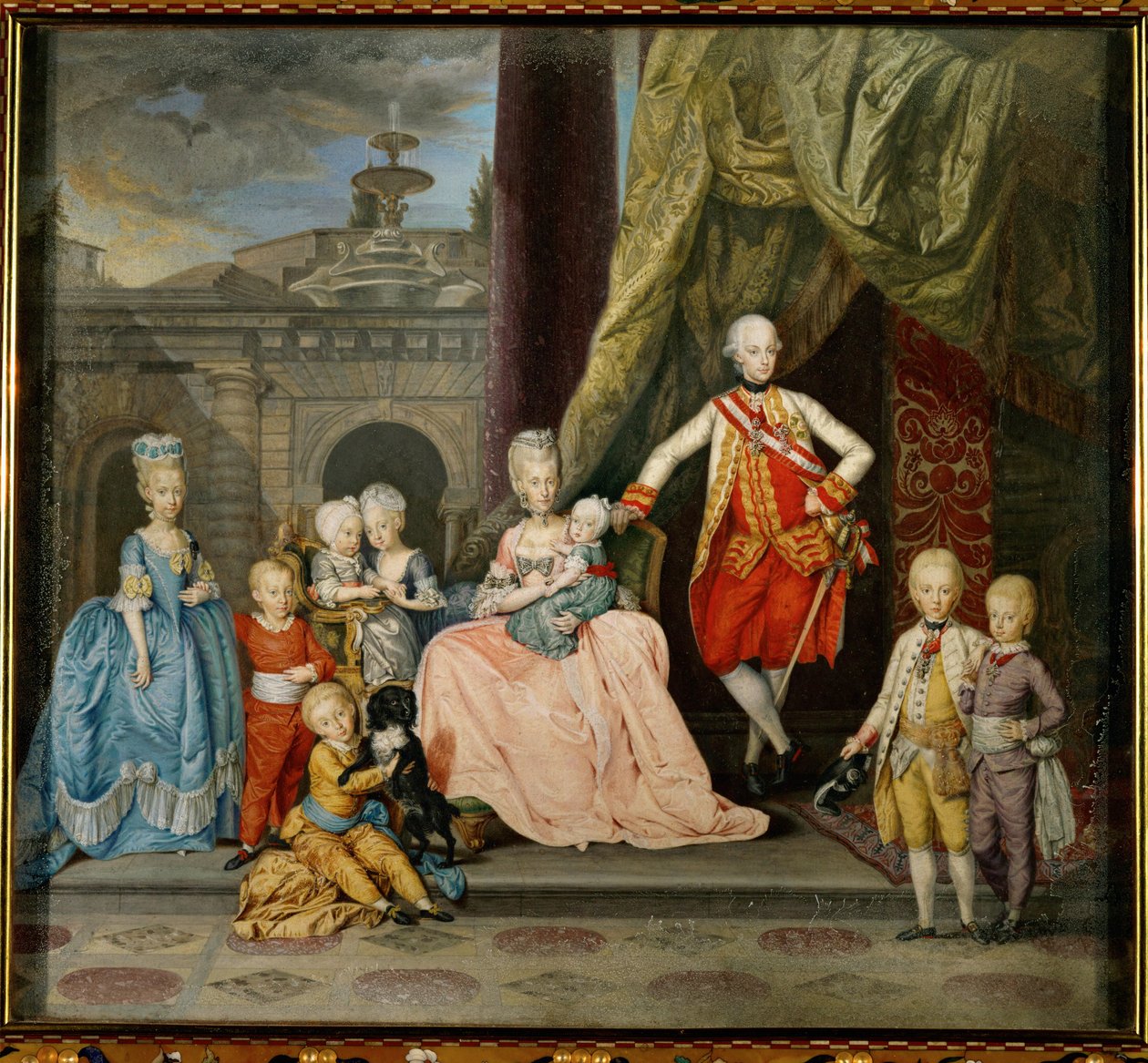 Piero Leopoldo, grand-duc de Toscane, futur empereur Léopold II, sa femme Maria Ludovica d