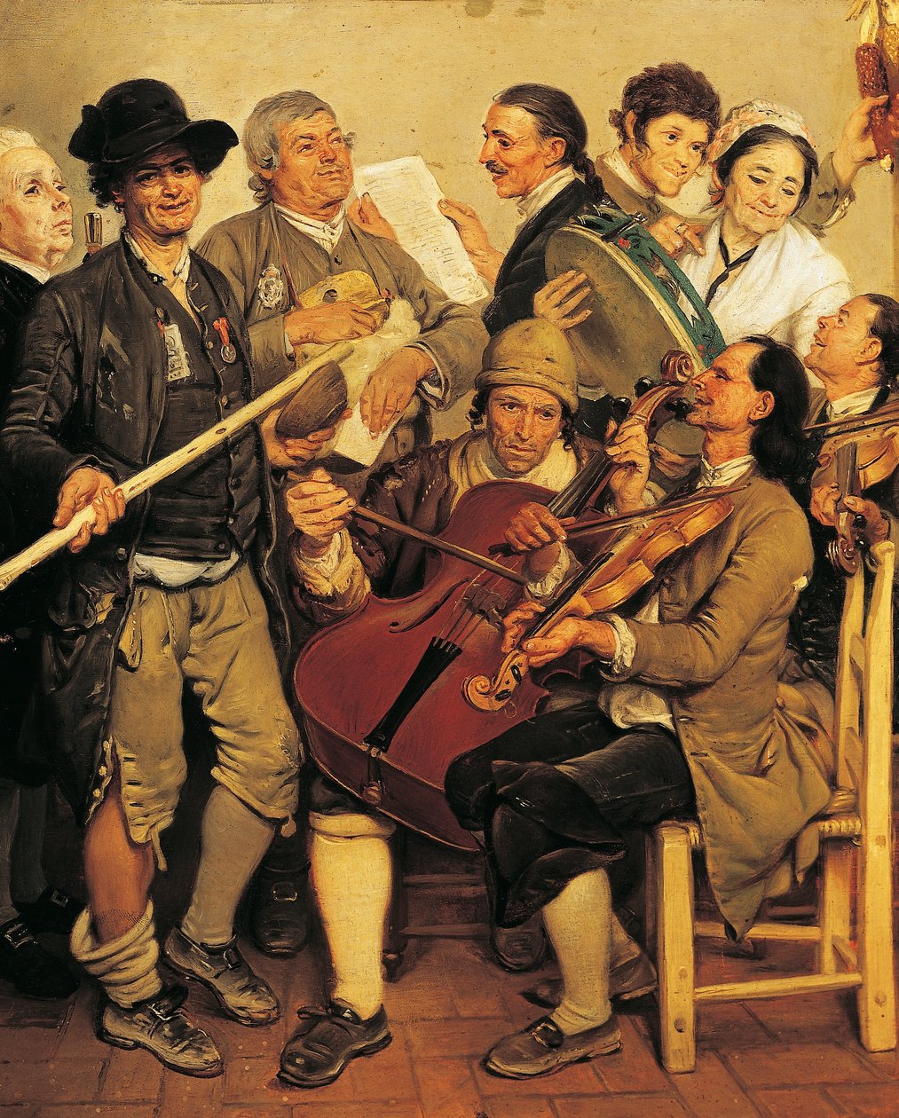 Scartocciata (musiciens à la fête de la récolte du maïs près de Parme) - Johann Zoffany