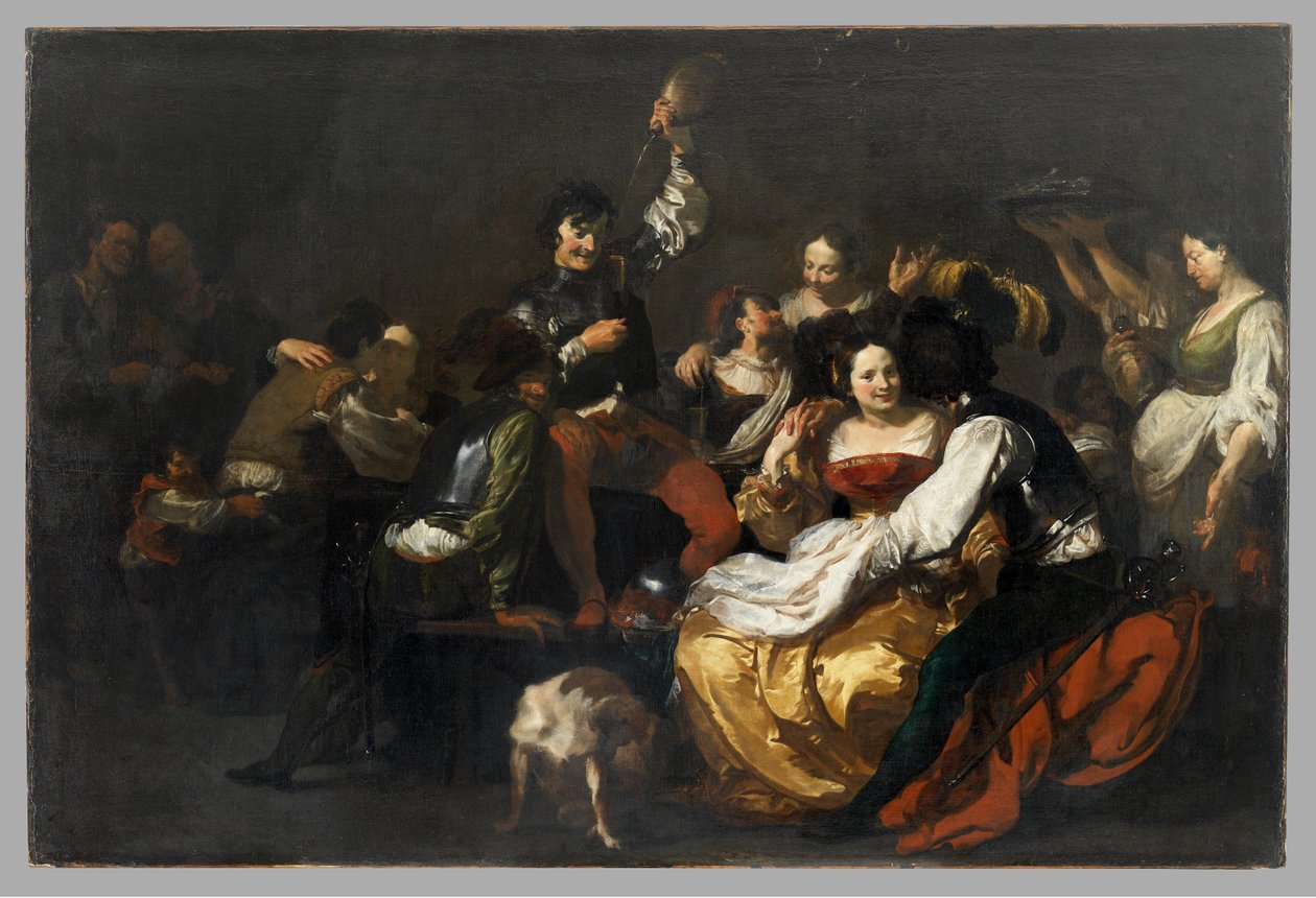 Réjouissances avec soldats et prostituées - Johann after Liss or Lis or von Lys