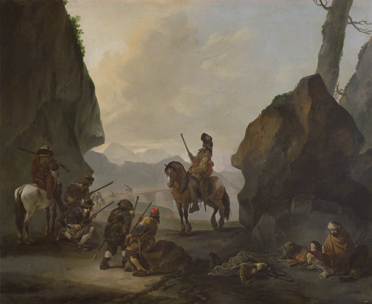 Voleurs en alerte - Johannes Lingelbach