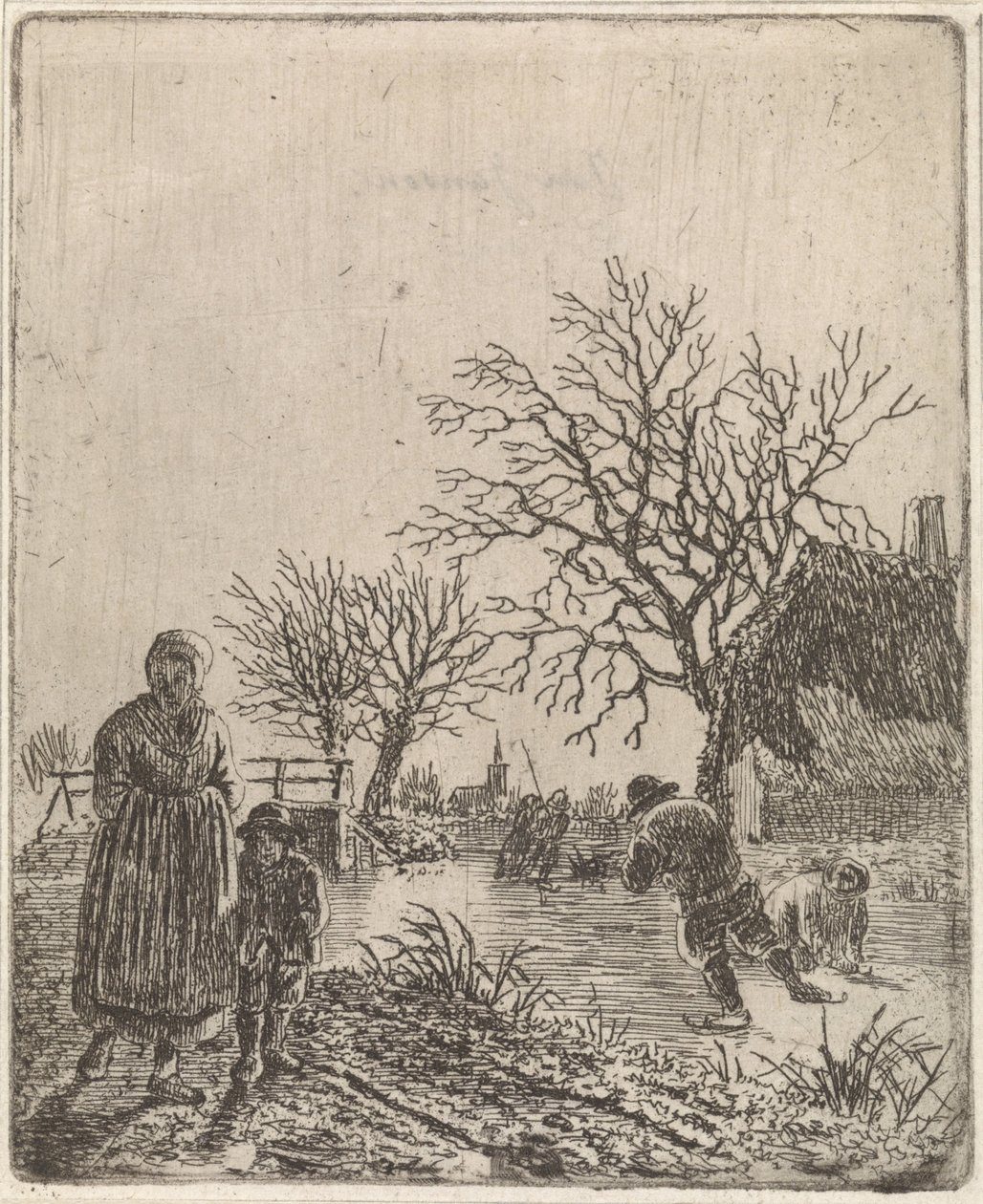 Paysage avec patineurs - Johannes Christiaan Janson