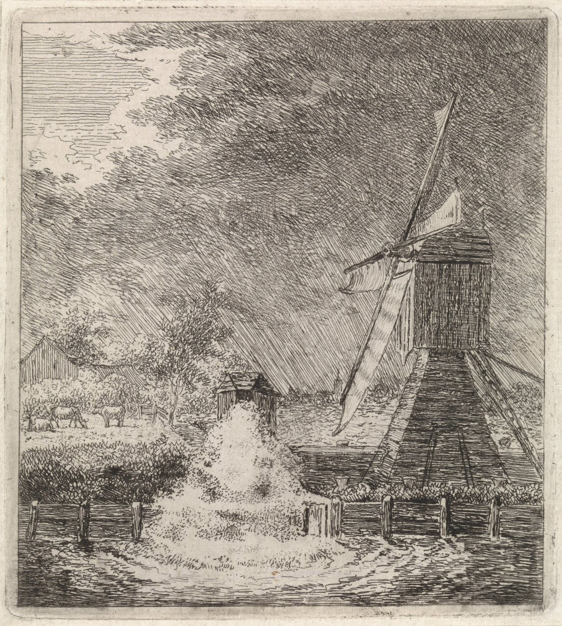Paysage avec moulin à eau - Johannes Christiaan Janson