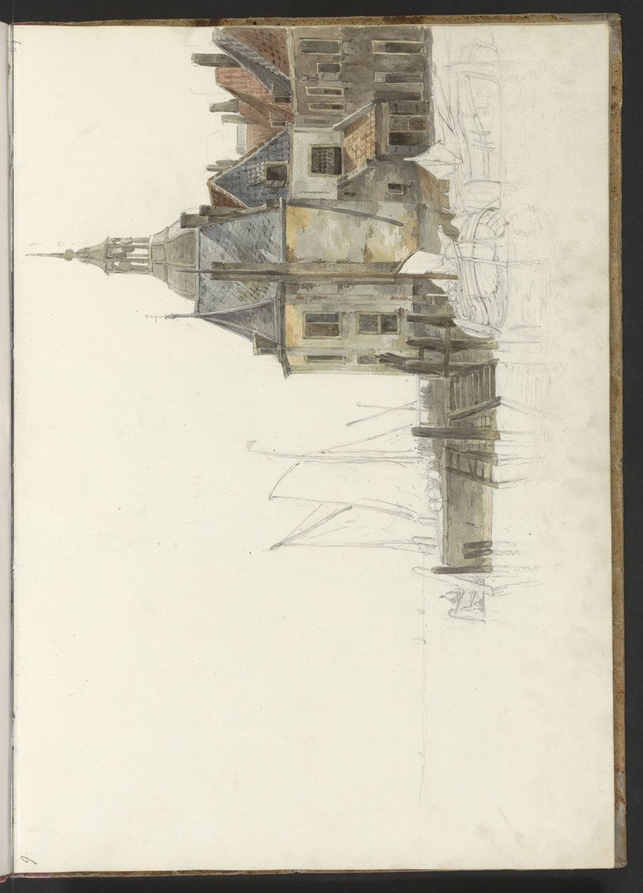 Quai près de la Groothoofdspoort à Dordrecht - Johannes Christiaan Schotel
