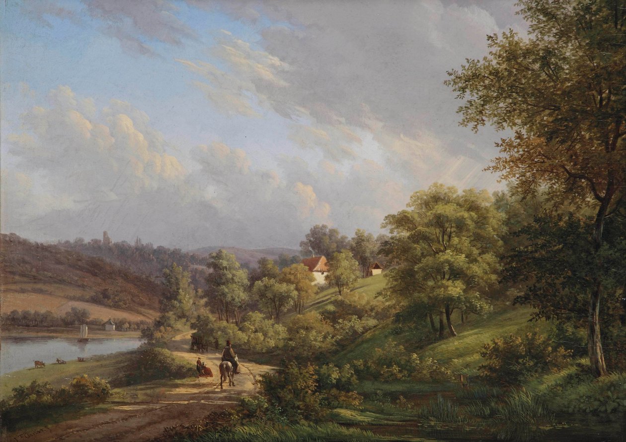 Un jour paisible dans un paysage vallonné - Johannes Franciscus Christ
