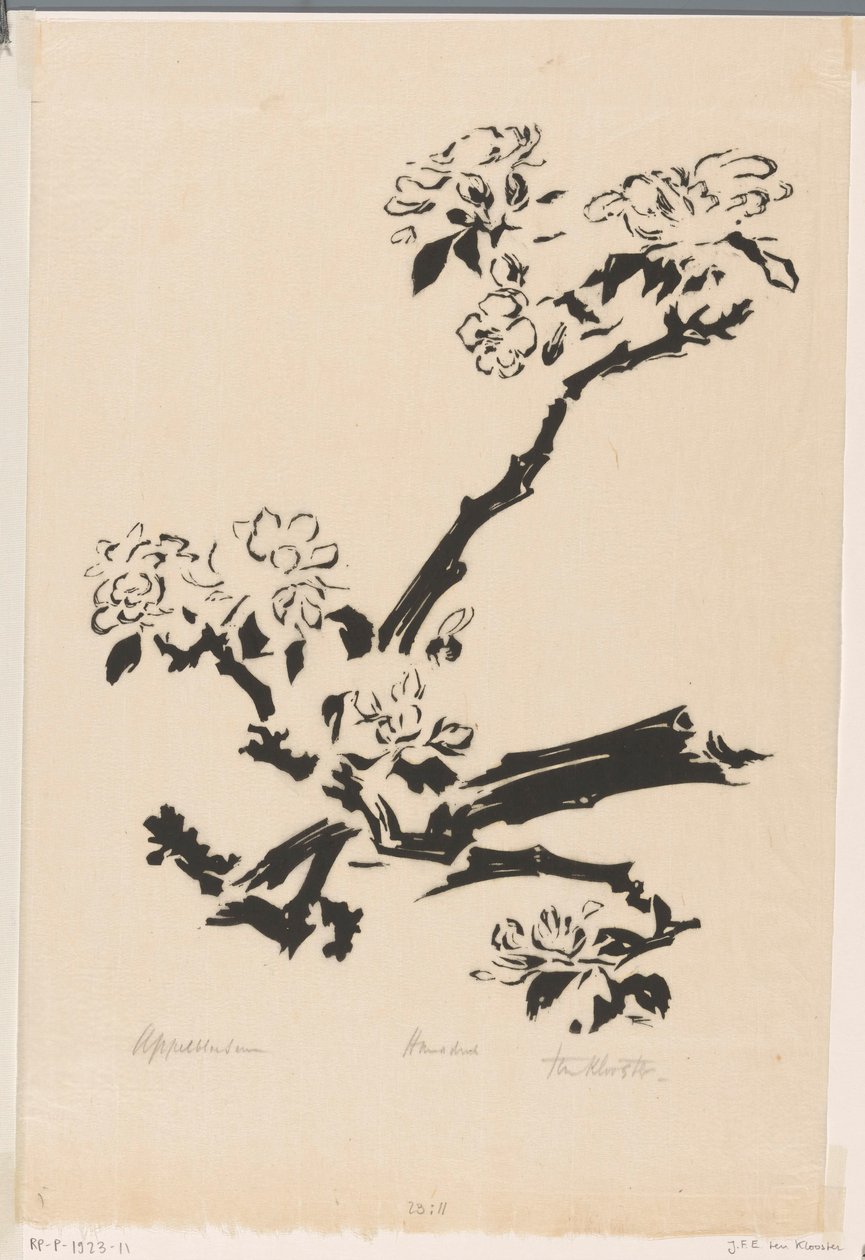 Fleur de pommier - Johannes Frederik Engelbert ten Klooster (signed by artist)