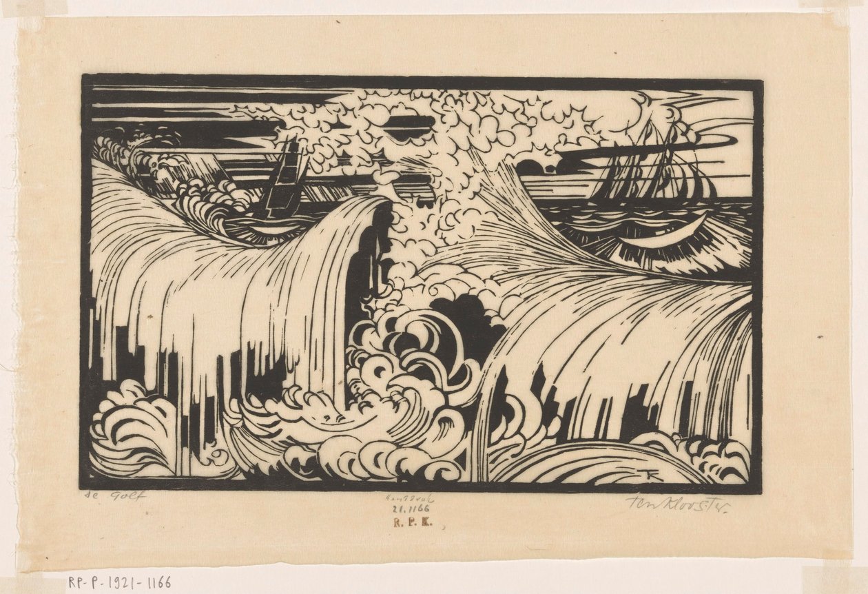 La vague - Johannes Frederik Engelbert ten Klooster (signed by artist)