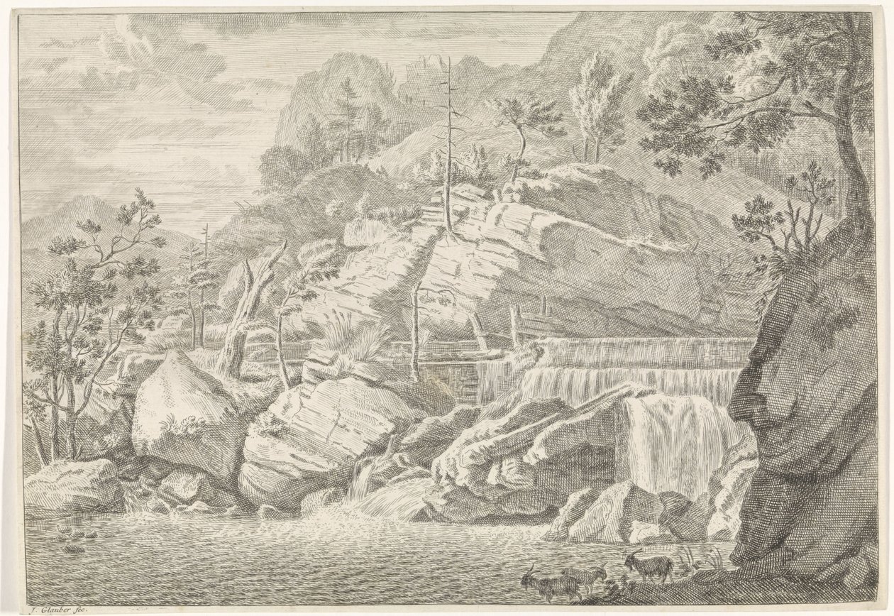 Vue de la grande cascade de Chartreuse - Johannes Glauber