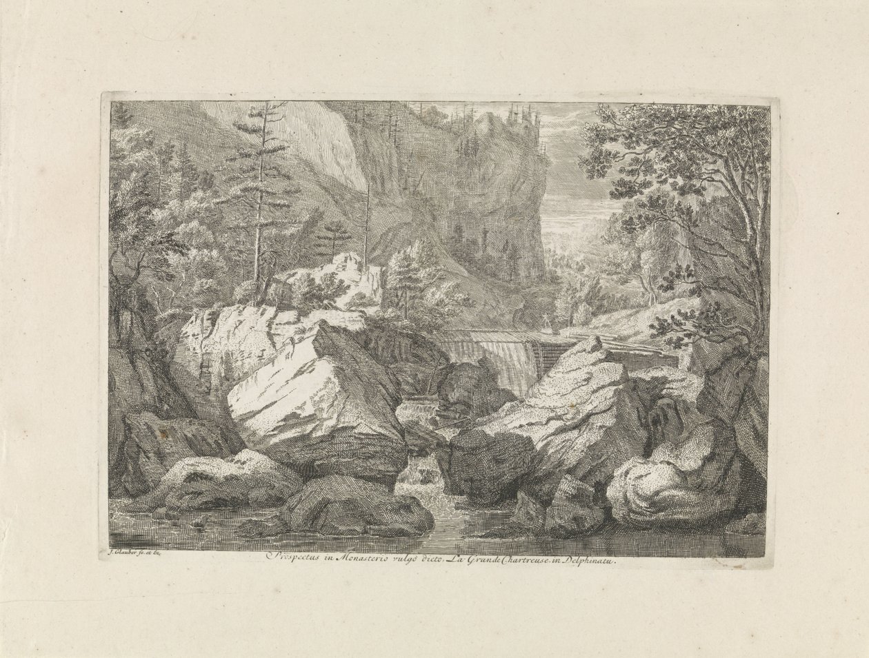 Vue sur une cascade - Johannes Glauber