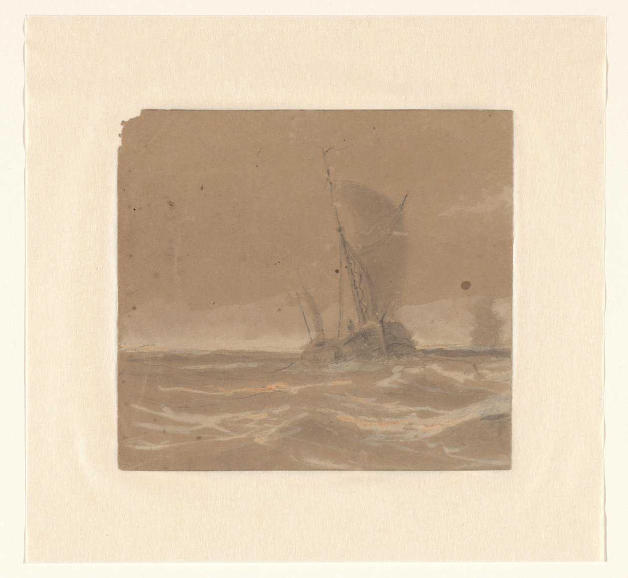 Bateau de pêche à voile - Johannes Huygens (signed by artist)
