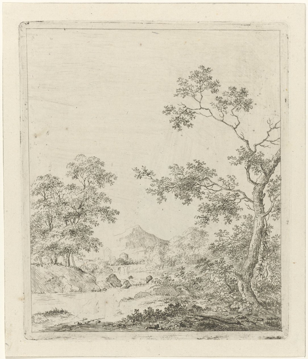 Paysage avec pêcheur - Johannes Janson