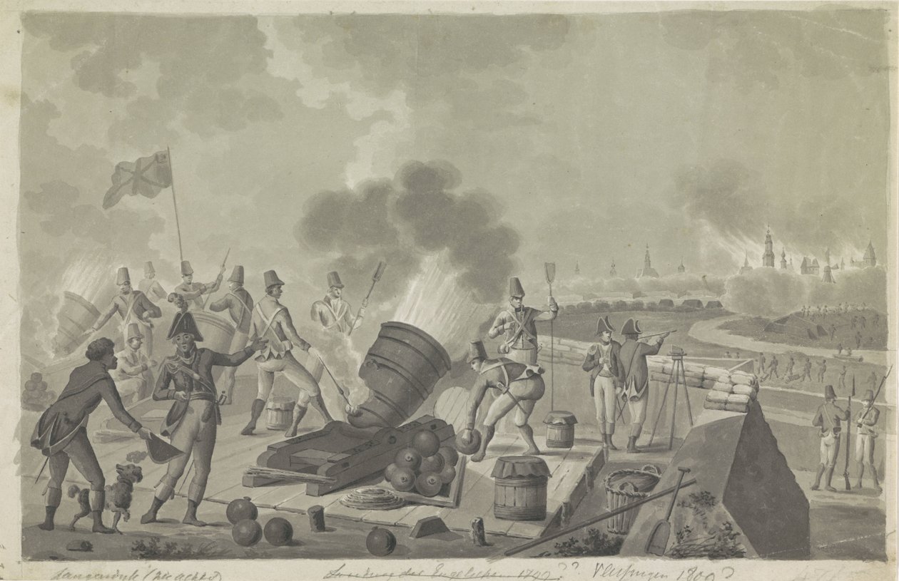 Bombardement de Flessingue par les Britanniques, 1809 - Johannes Jelgerhuis (possibly)