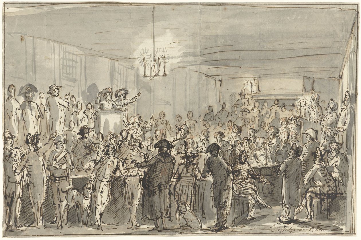 Une réunion révolutionnaire à Delft en 1795 - Johannes Jelgerhuis