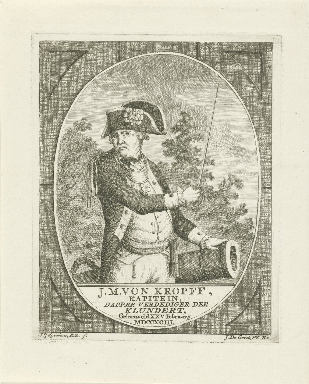 Portrait de Joachim Maurits von Kropff - Johannes Jelgerhuis