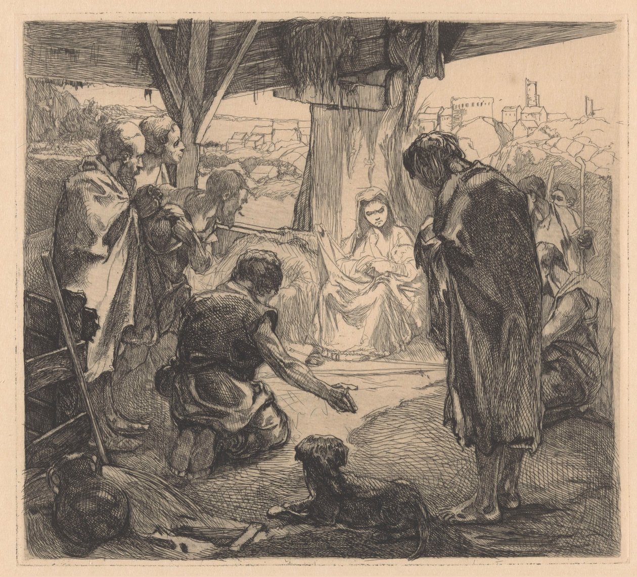 Adoration des bergers - Johannes Josephus Aarts