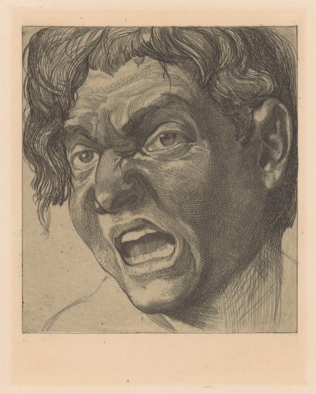 Homme bâillant - Johannes Josephus Aarts