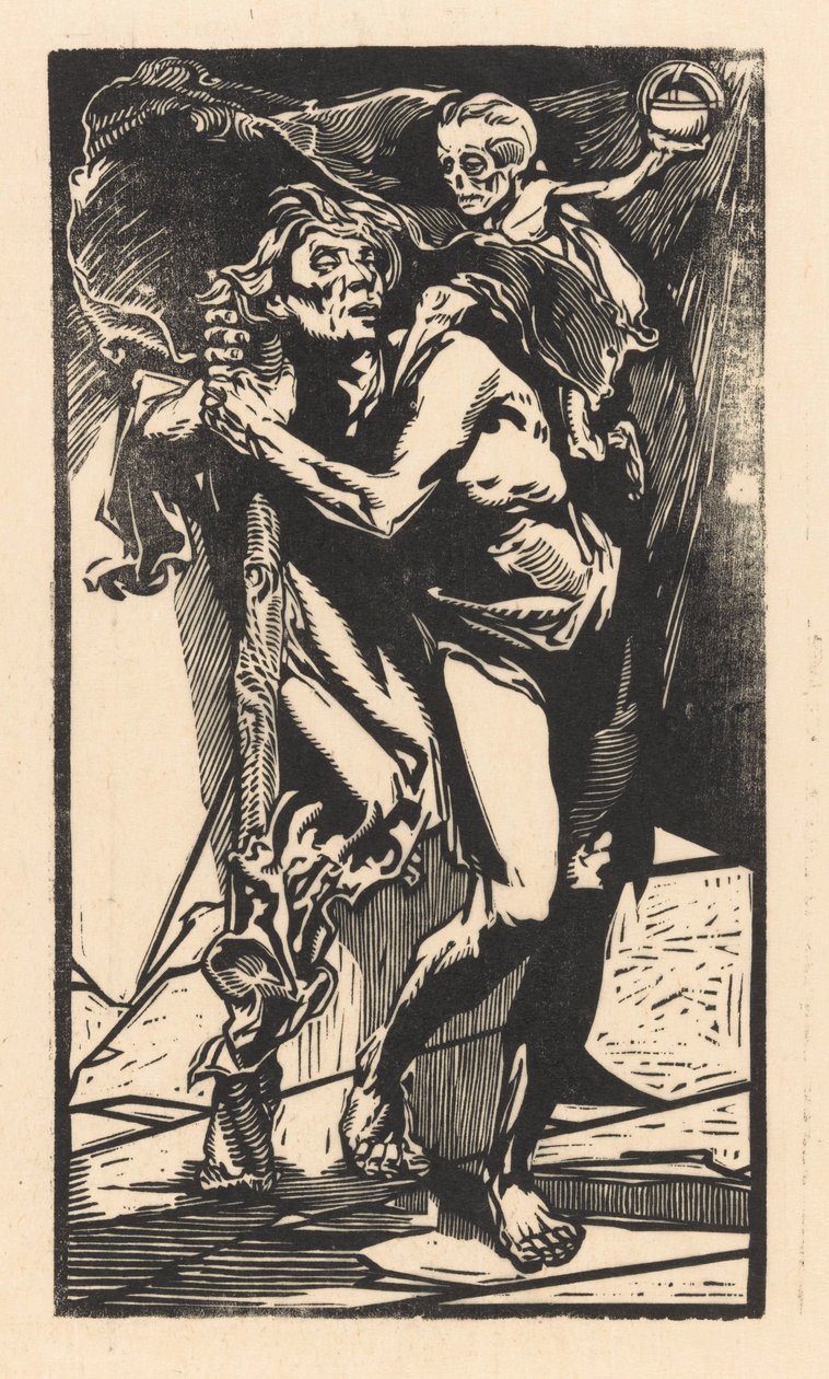 Homme avec la Mort sur son dos - Johannes Josephus Aarts