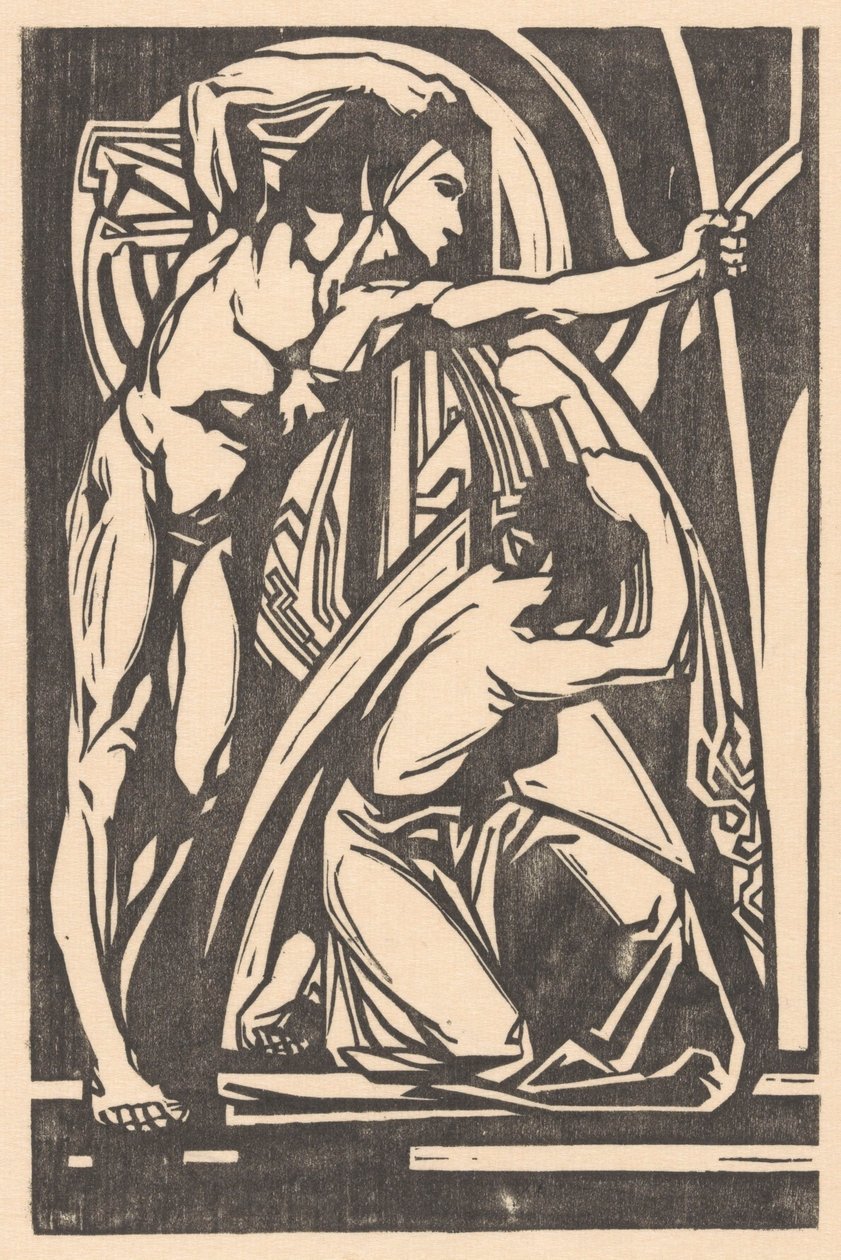 Homme debout et femme agenouillée - Johannes Josephus Aarts