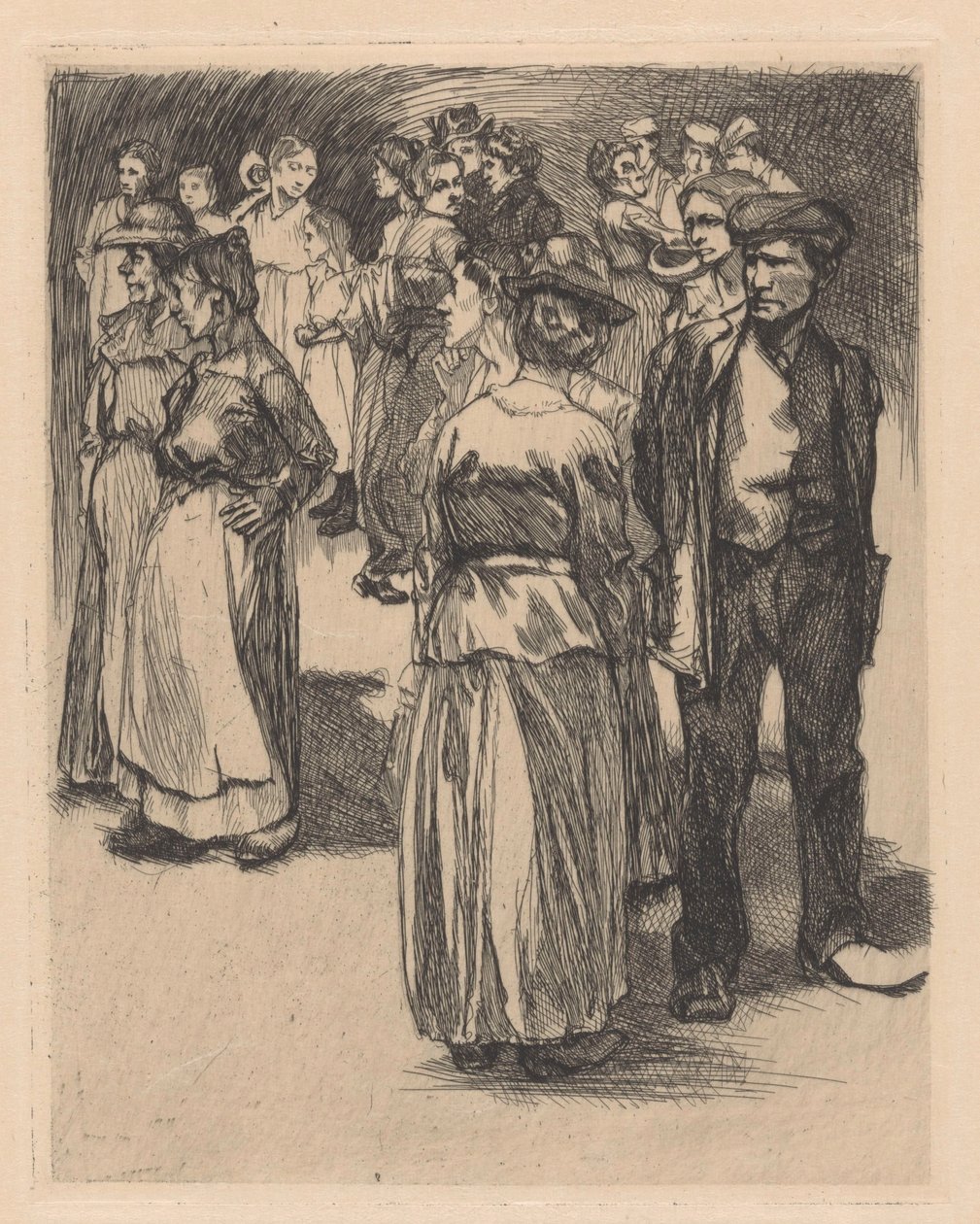 Hommes et femmes debout - Johannes Josephus Aarts