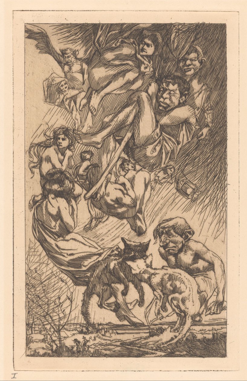 Personnes flottantes, créatures fantastiques et chats - Johannes Josephus Aarts