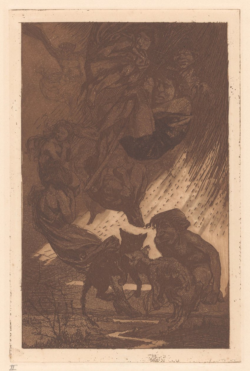 Personnes flottantes, créatures fantastiques et chats - Johannes Josephus Aarts