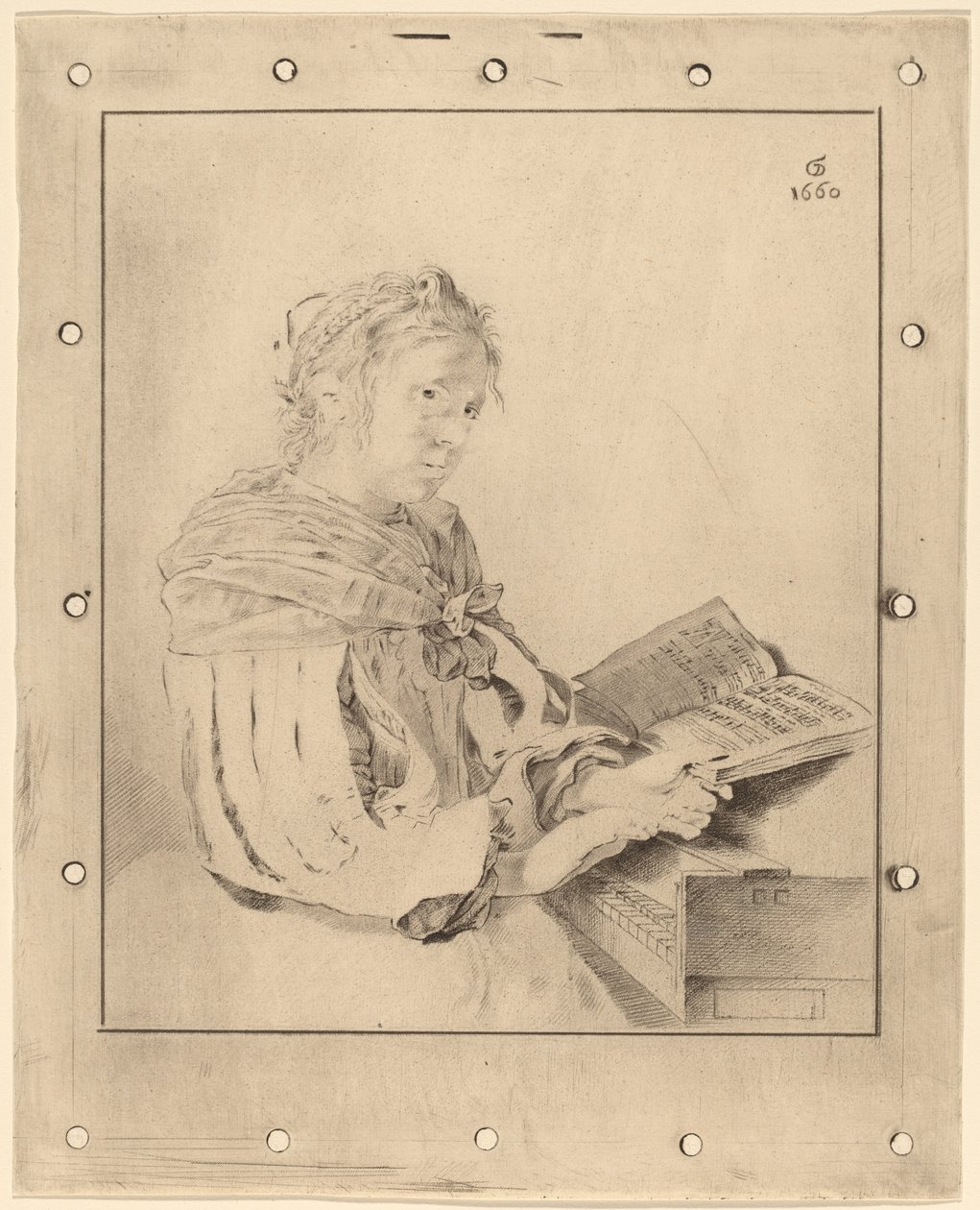 Jeune fille au clavier, 1767 - Johannes Kornlein