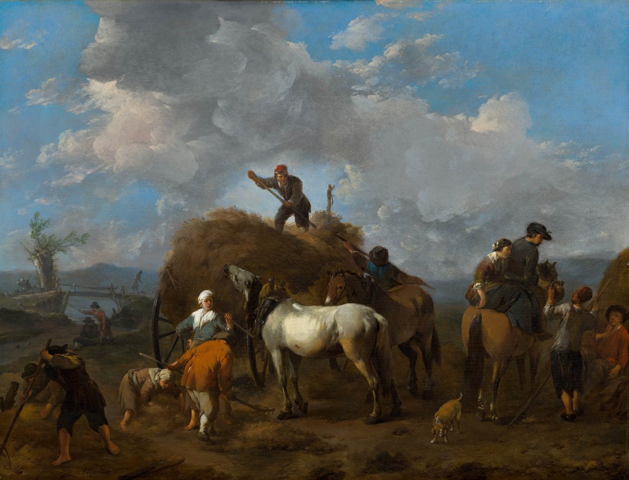 Dutch : Récolte du foin - Johannes Lingelbach