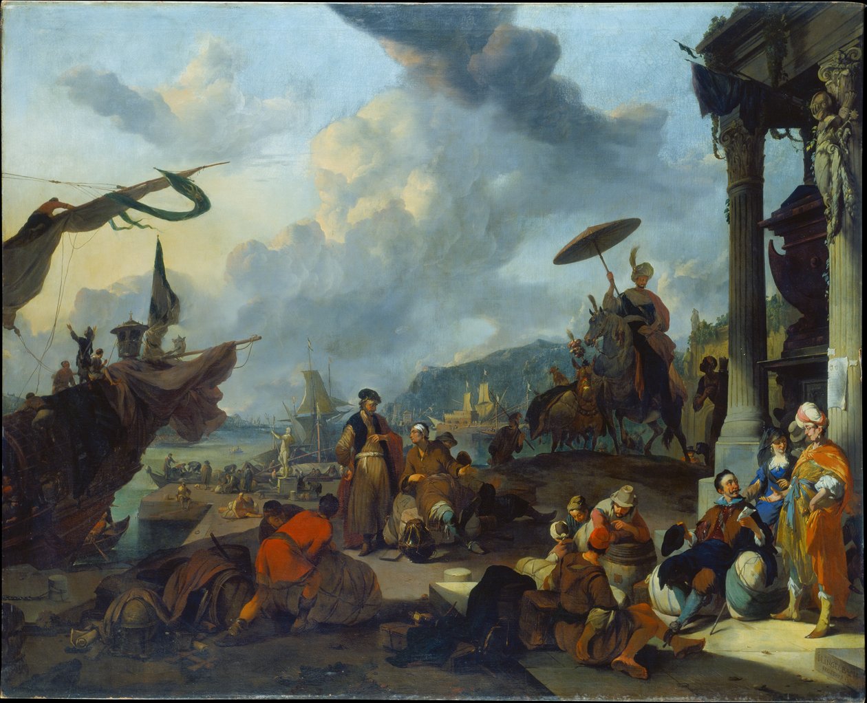 Scène de port méditerranéen - Johannes Lingelbach