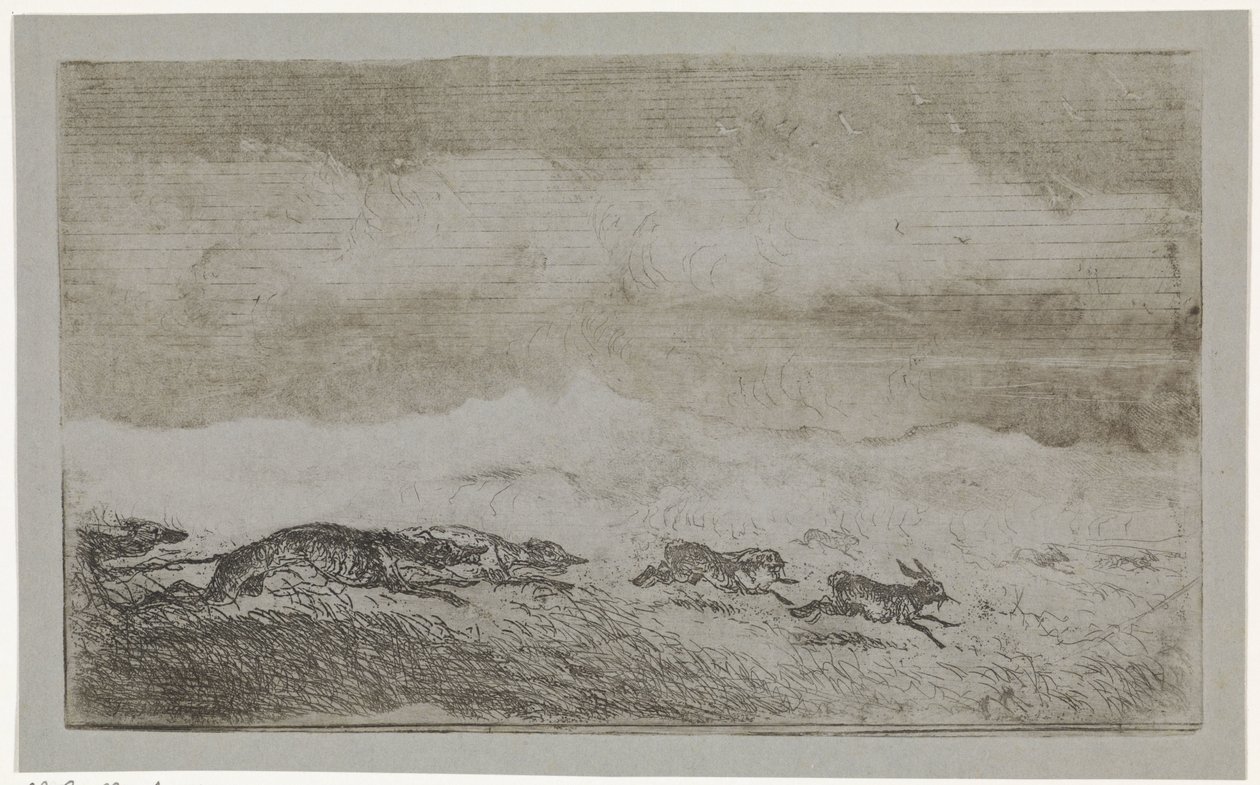Chasse au lièvre - Johannes Tavenraat