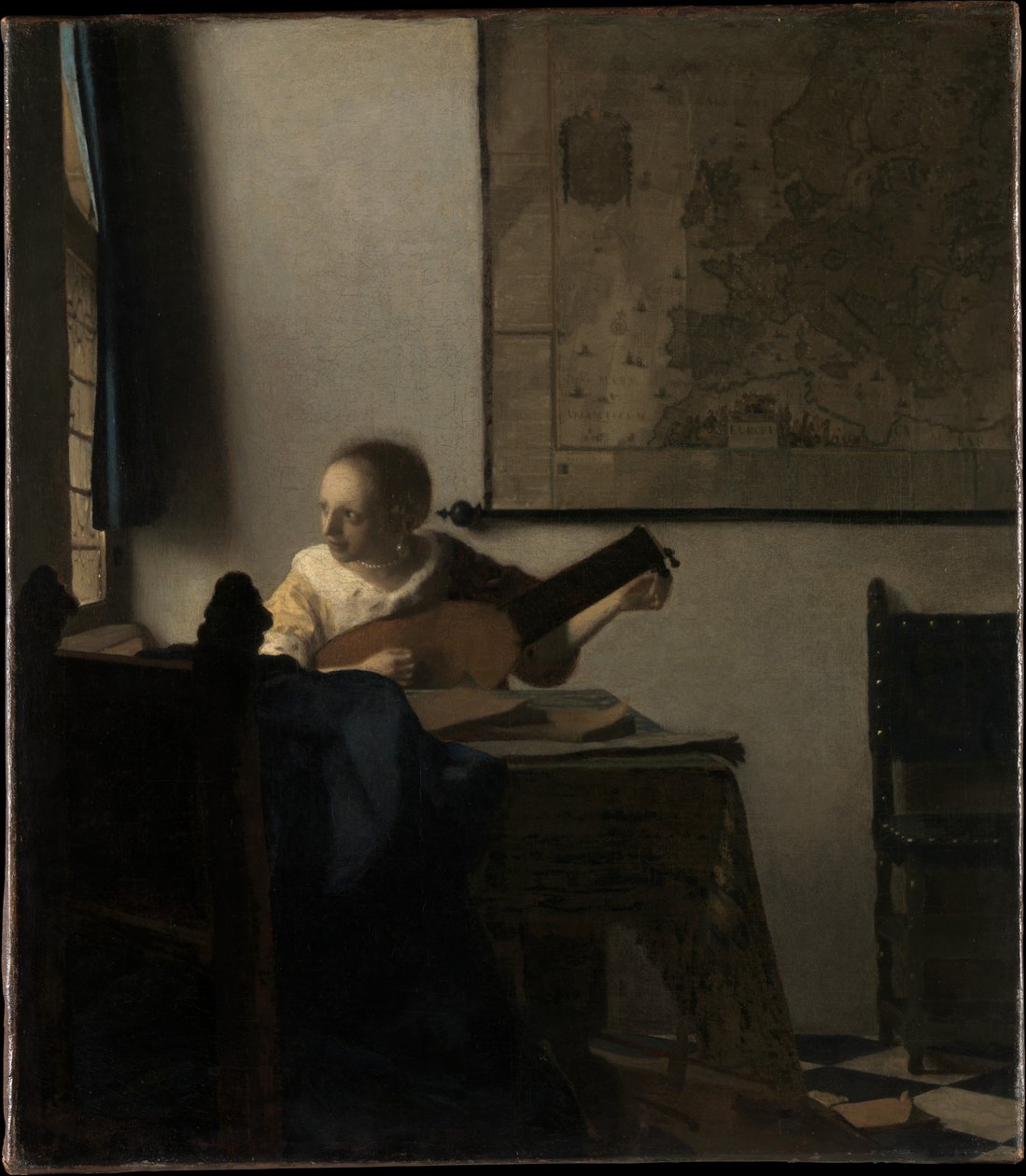 Junge Frau mit Laute - Johannes Vermeer