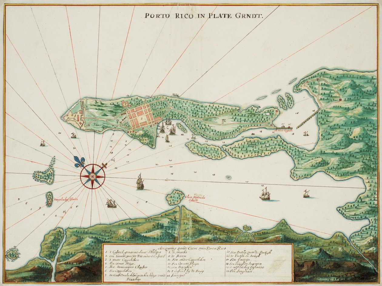 Carte de Porto Rico - Johannes Vingboons