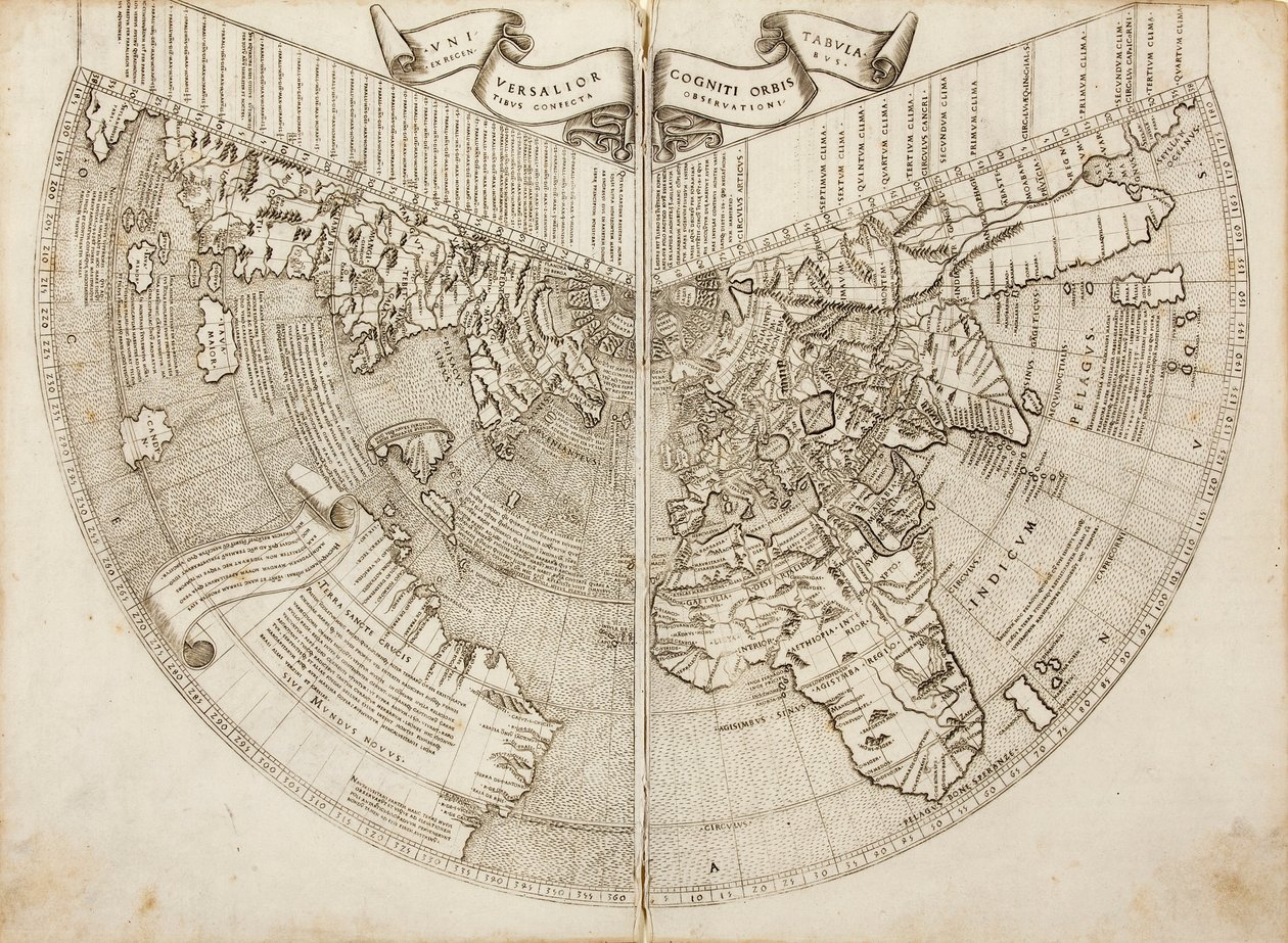 Carte du monde tirée de la "Geographia" de Ptolémée - Johannes & Vitalibus Bernardinus Venetus de Ruysch