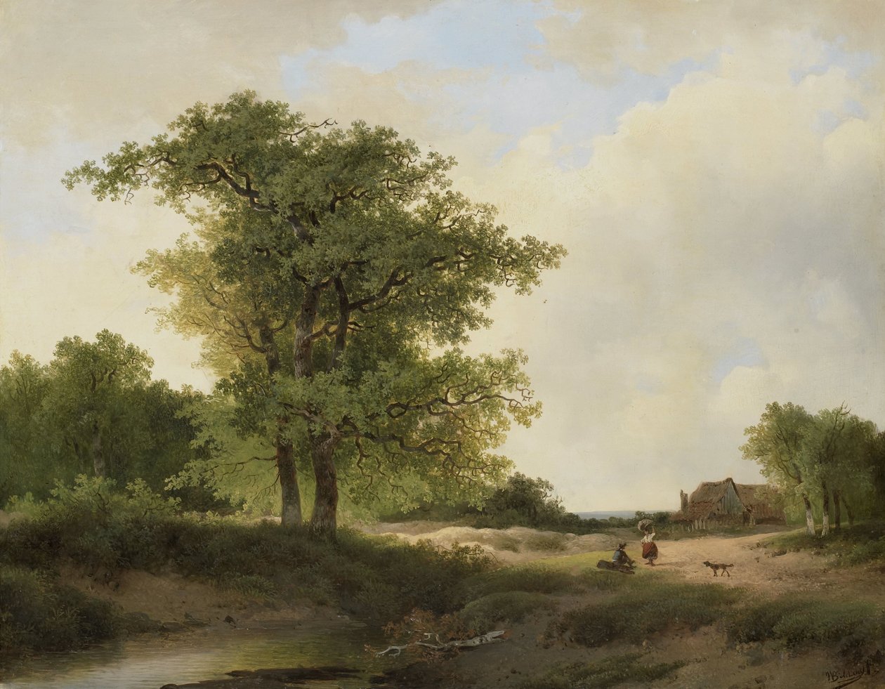 Paysage avec ferme - Johannes Warnardus Bilders
