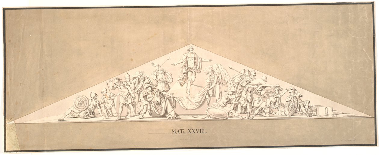 Résurrection du Christ. Esquisse pour un relief disparu pour (les arcs de la 2e rangée) l