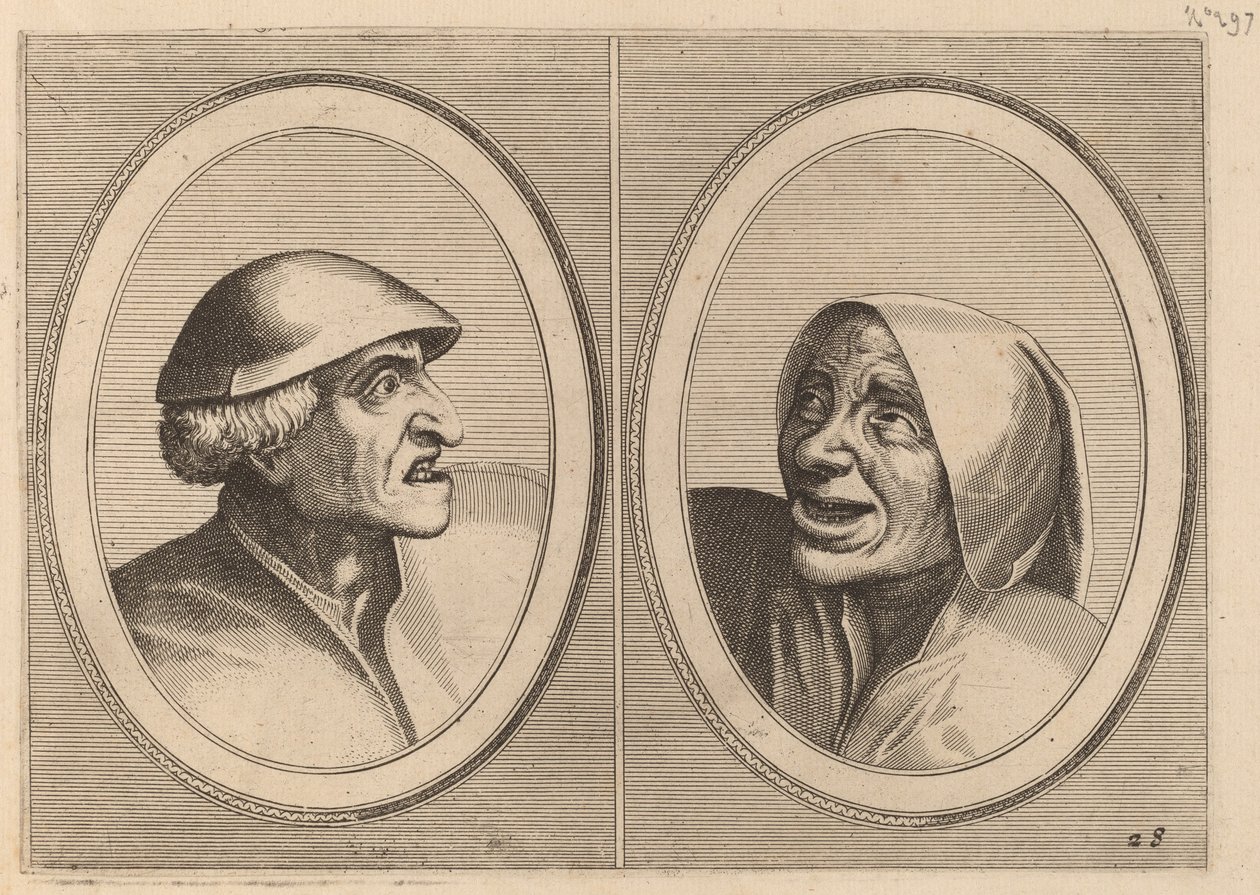 "Dief-achtighe Tijs" et "Nies Spoel-de-Nap" - Johannes and Lucas van Doetechum after Pieter Bruegel the Elder