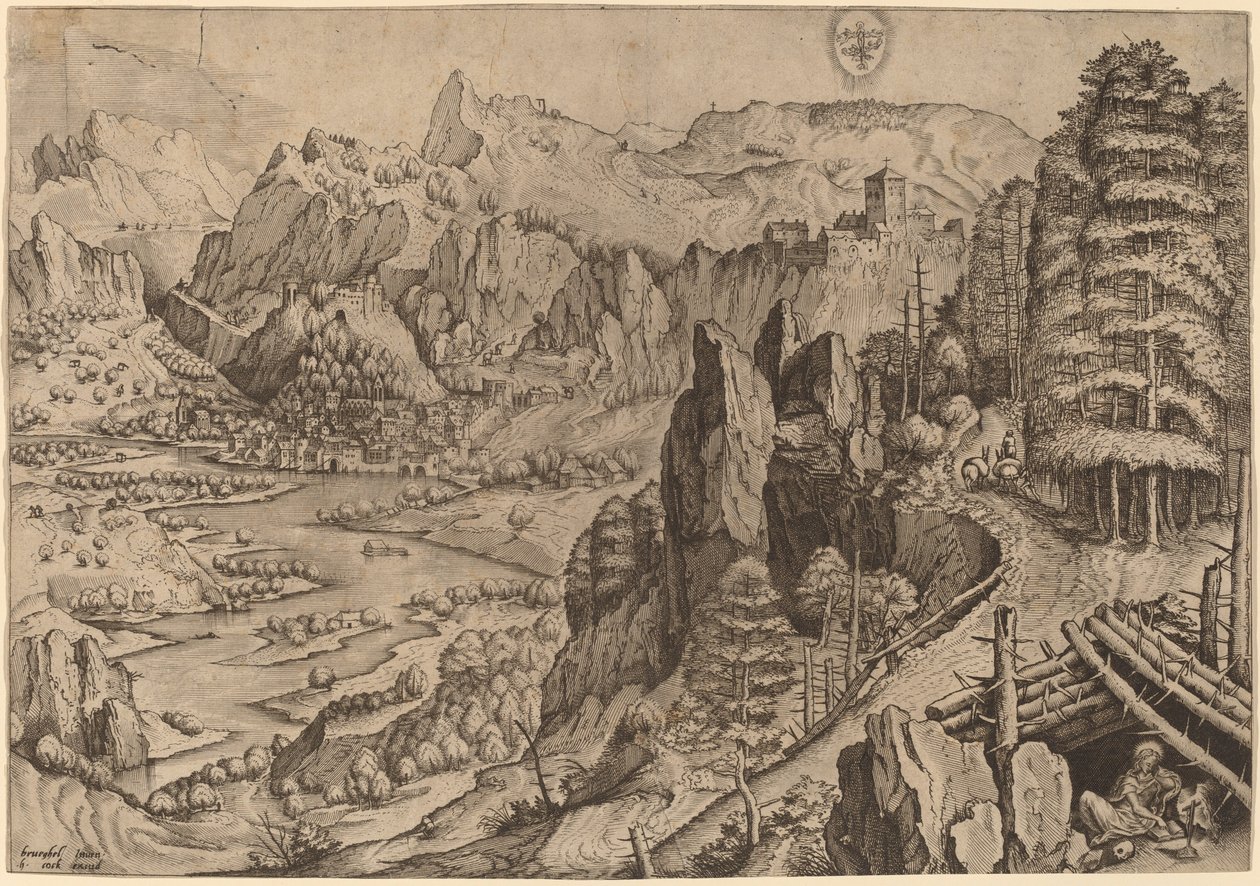 Magdalena Poenitens (La Madeleine pénitente) - Johannes and Lucas van Doetechum after Pieter Bruegel the Elder