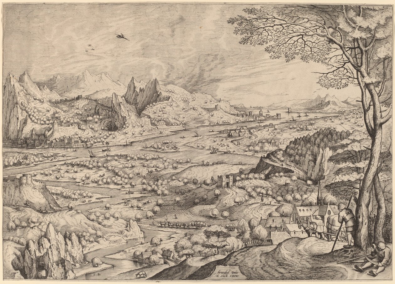 Solicitudo Rustica (Préoccupations rustiques) - Johannes and Lucas van Doetechum after Pieter Bruegel the Elder