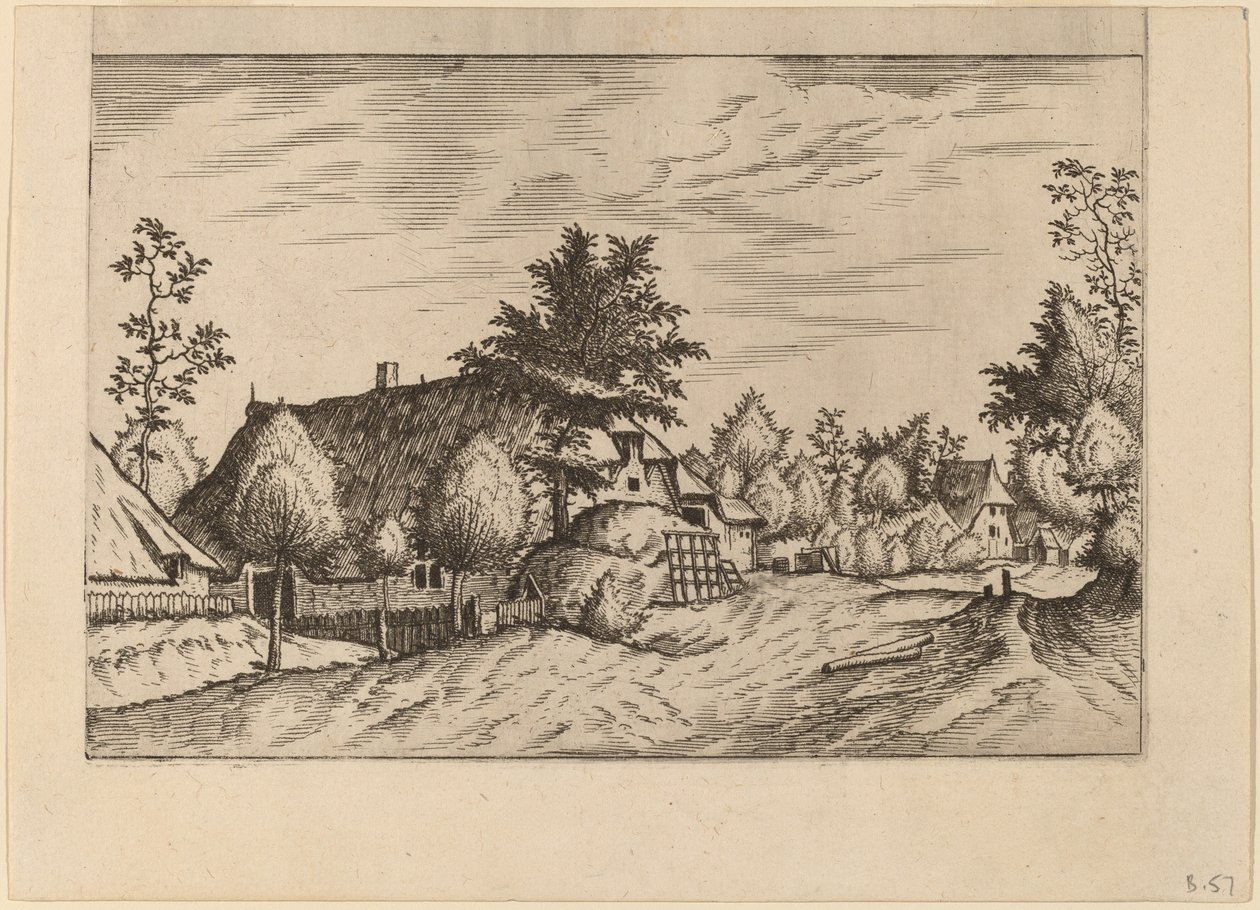 Rue du village - Johannes van Doetechum, the Elder and Lucas